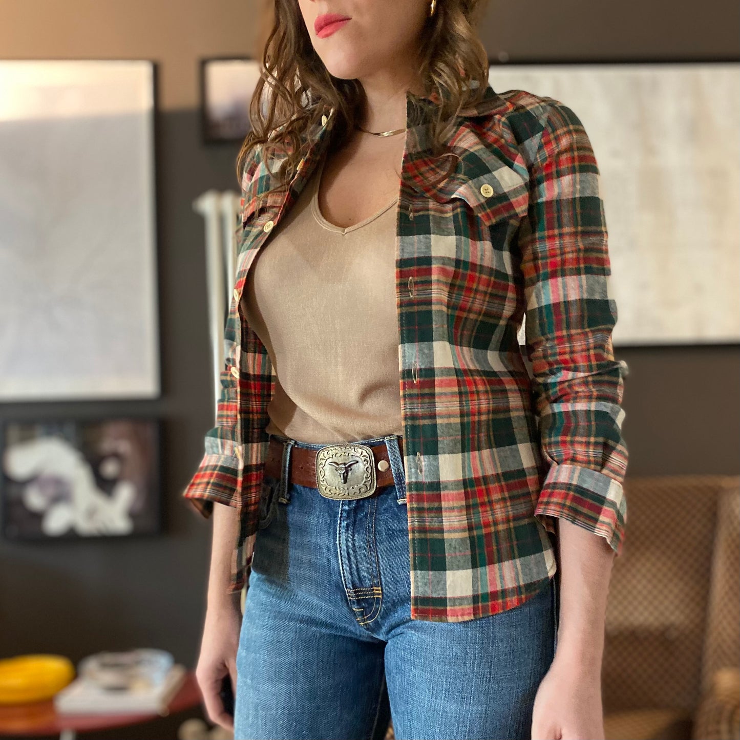 Camicia tartan anni 70