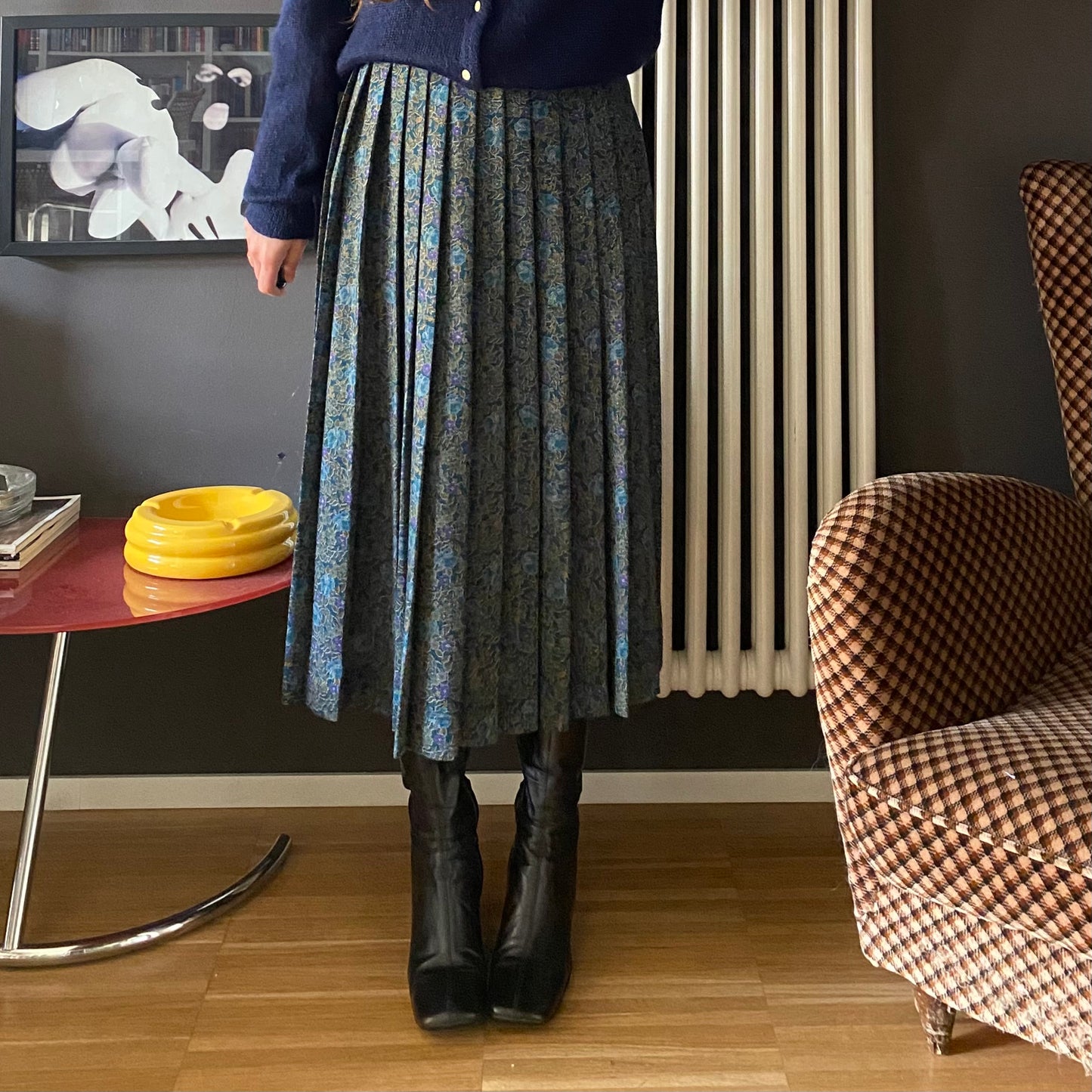 Gonna a pieghe paisley