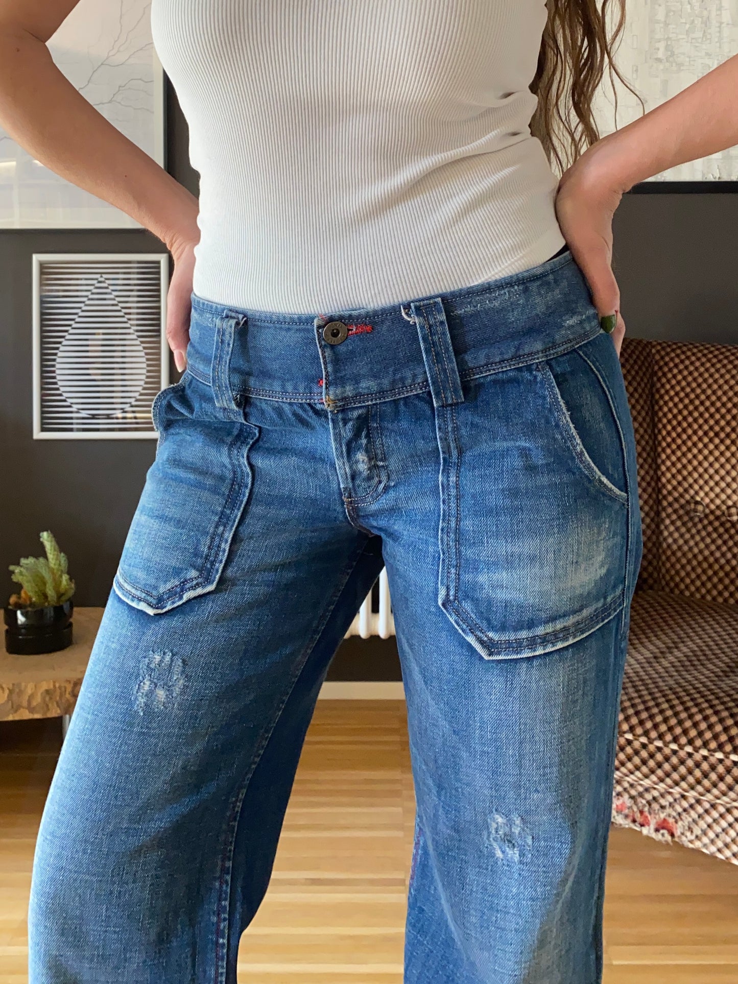 Jeans Diesel low waist wide leg anni 2000